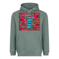 Sage xoxo valentine's day pink roses and hearts Heavyweight Hoodie - Jasminsmagicworld