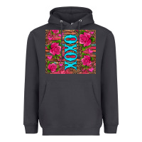 Smoke xoxo valentine's day pink roses and hearts Heavyweight Hoodie - Jasminsmagicworld