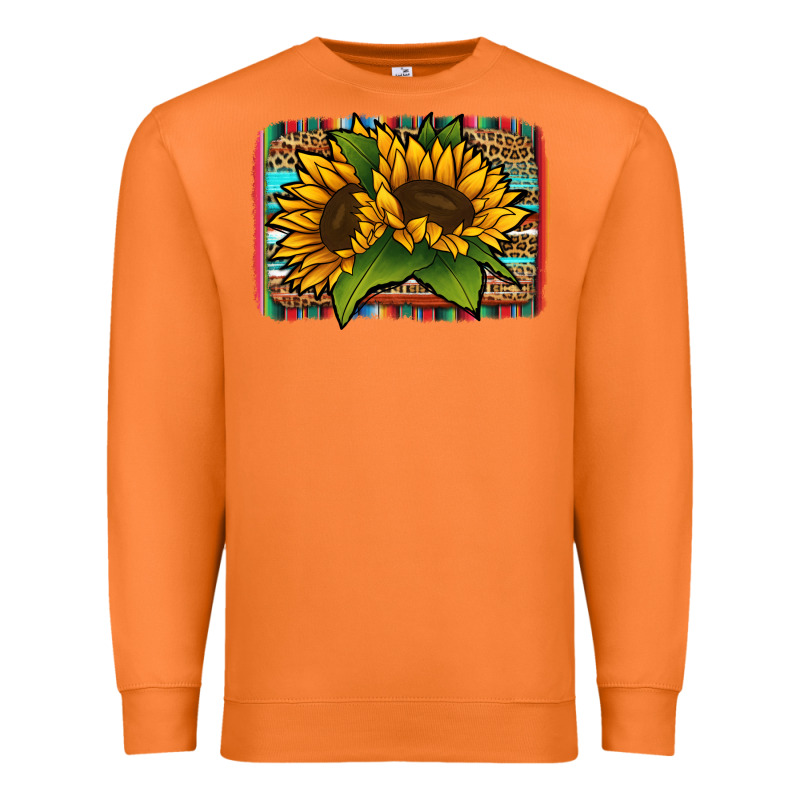 Sunflower With Serape Background Premium Sweatshirt by Jasminsmagicworld | Teevron