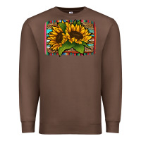 Chestnut Sunflower With Serape Background Premium Sweatshirt - Jasminsmagicworld