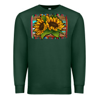 Sports Green Sunflower With Serape Background Premium Sweatshirt - Jasminsmagicworld