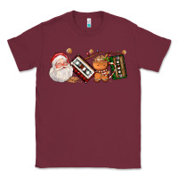 Burgundy coffee cup santa cassette cookie Classic Tee - FaDigitalArtStudio