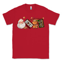 Red coffee cup santa cassette cookie Classic Tee - FaDigitalArtStudio