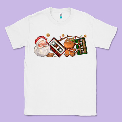 Coffee Cup Santa Cassette Cookie Classic Tee Designed By Fadigitalartstudio