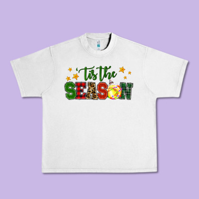 'tis The Season Softball Christmas Urban Heavy Tee Designed By Ranaportraitstore