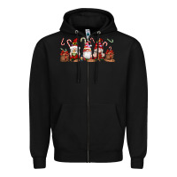Black Christmas Gnomes Zipper Hoodie - Artiststas