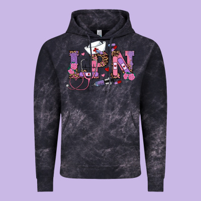 Valentines Day Lpn Vintage Hoodie Designed By Ranaportraitstore
