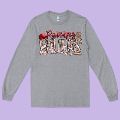 Raising Ballers Long Sleeve Tee Designed By Racoondesign
