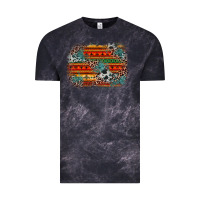 Cloud Black leopard aztec background Vintage Tee - Zillion Design Studio