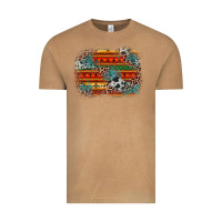 Vintage Camel leopard aztec background Vintage Tee - Zillion Design Studio