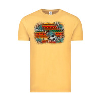Vintage Mustard leopard aztec background Vintage Tee - Zillion Design Studio