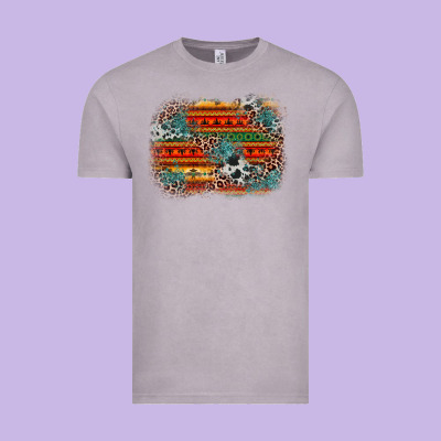 Leopard Aztec Background Vintage Tee Designed By Zillion Design Studio