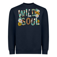 Navy western wild soul with sunflowers Heavyweight Sweatshirt - texasbilliewilder