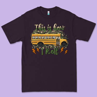 This Is How I Roll School Bus Camouflage Premium Tee Designed By Artiststas