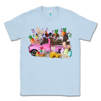 Dusty Blue easter day farm animals truck Classic Tee - RacoonDesign