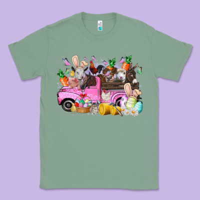 Easter Day Farm Animals Truck Classic Tee Designed By Racoondesign