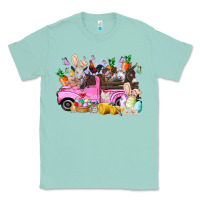 Seafoam easter day farm animals truck Classic Tee - RacoonDesign