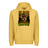 Antique Gold black history afro woman Premium Hoodie - NancyCooperArtShop