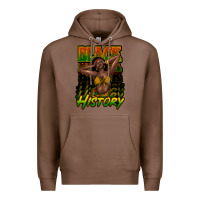 Chestnut black history afro woman Premium Hoodie - NancyCooperArtShop