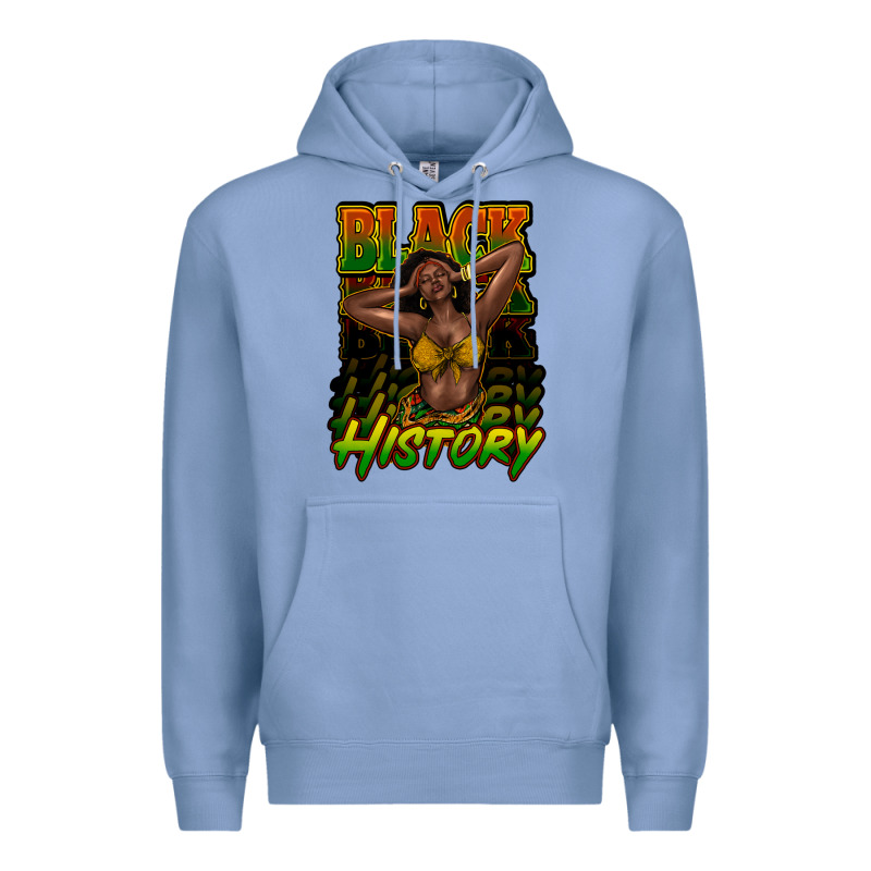 Black History Afro Woman Premium Hoodie by NancyCooperArtShop | Teevron