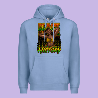 Black History Afro Woman Premium Hoodie Designed By Nancycooperartshop