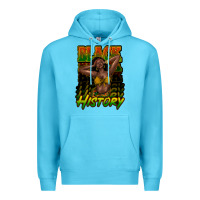 Ocean Blue black history afro woman Premium Hoodie - NancyCooperArtShop