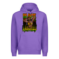 Purple black history afro woman Premium Hoodie - NancyCooperArtShop