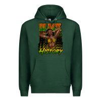 Sports Green black history afro woman Premium Hoodie - NancyCooperArtShop