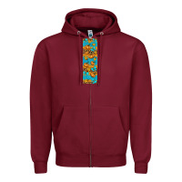Burgundy autumn Zipper Hoodie - BundleAndBundleShop