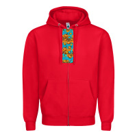 Red autumn Zipper Hoodie - BundleAndBundleShop