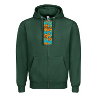 Sports Green autumn Zipper Hoodie - BundleAndBundleShop