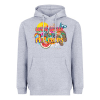 Heather Grey Life is better with my flip flops Heavyweight Hoodie - NancyCooperArtShop