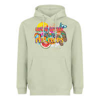 Matcha Life is better with my flip flops Heavyweight Hoodie - NancyCooperArtShop