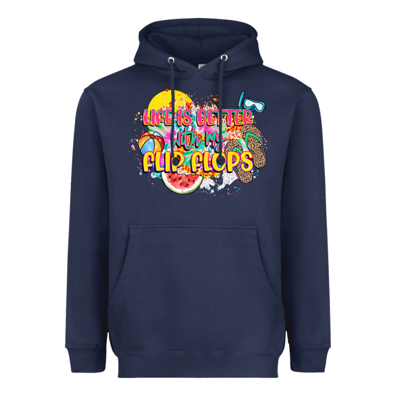 Life Is Better With My Flip Flops Heavyweight Hoodie by NancyCooperArtShop | Teevron