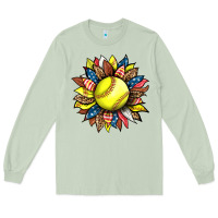 Matcha softball sunflower Long Sleeve Tee - HRA Design Shop