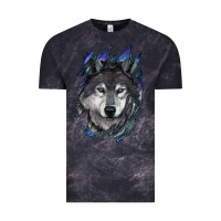 Cloud Black wolf scratch mark Vintage Tee - RanaPortraitStore