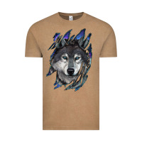 Vintage Coffee wolf scratch mark Vintage Tee - RanaPortraitStore