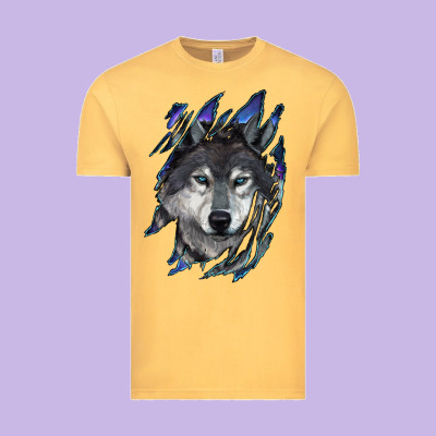 Wolf Scratch Mark Vintage Tee Designed By Ranaportraitstore
