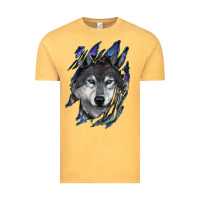 Vintage Mustard wolf scratch mark Vintage Tee - RanaPortraitStore