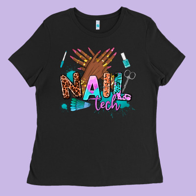 Nail Tech Ladies Tee Designed By Adodesignshop