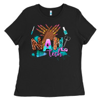 Black nail tech Ladies Tee - AdoDesignShop