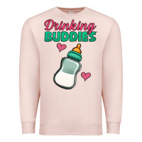 Pale Pink Drinking Buddies Premium Sweatshirt - Jasminsmagicworld