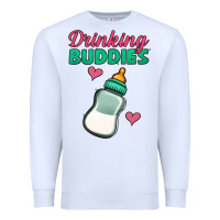 White Drinking Buddies Premium Sweatshirt - Jasminsmagicworld