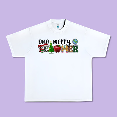 One Merry Teacher Urban Heavy Tee Designed By Ranaportraitstore