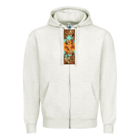 Oatmeal Heather autumn squirrel Zipper Hoodie - BundleAndBundleShop