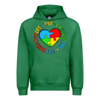 Emerald autism awareness puzzle heart love understand advo Urban Hoodie - Artiststas