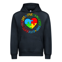Navy autism awareness puzzle heart love understand advo Urban Hoodie - Artiststas