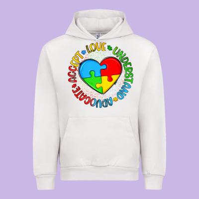 Autism Awareness Puzzle Heart Love Understand Advo Urban Hoodie Designed By Artiststas