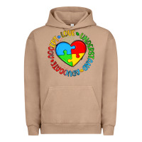 Pigment Burro autism awareness puzzle heart love understand advo Urban Hoodie - Artiststas
