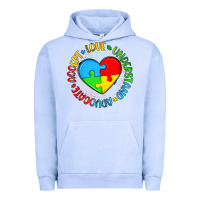 Pigment Grape Ice autism awareness puzzle heart love understand advo Urban Hoodie - Artiststas